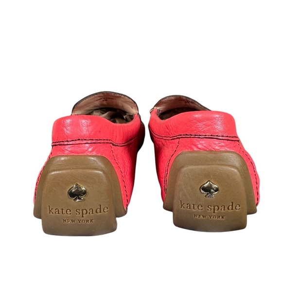KATE SPADE Pebbled Leather Moccasin Loafers in melon - Picture 7 of 10